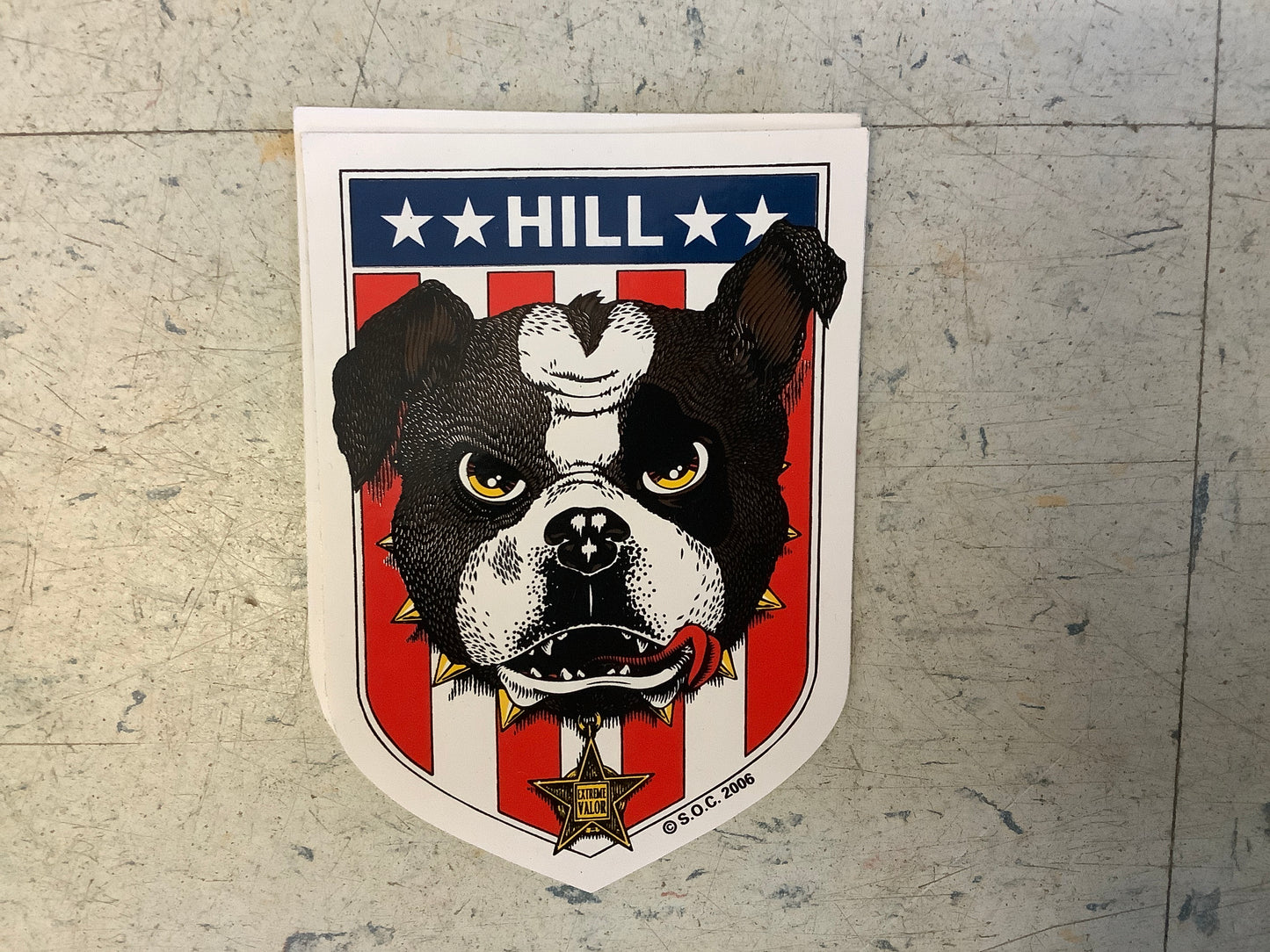 Powell Peralta Frankie Hill bulldog shield sticker