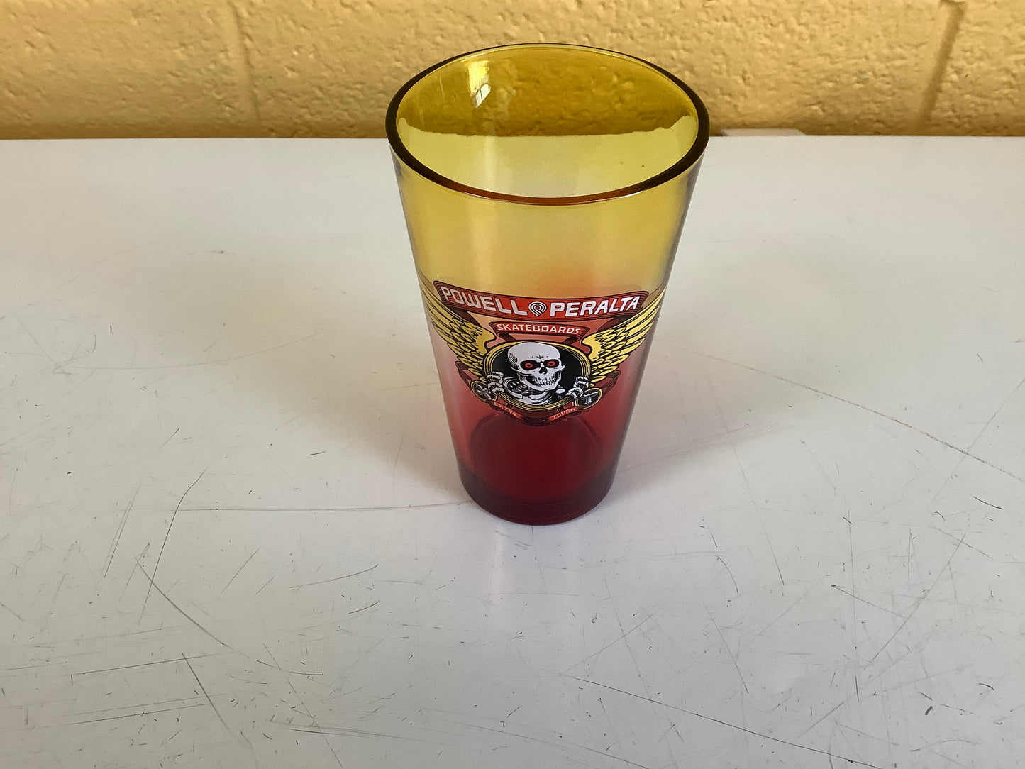 Powell Peralta pint glass winged ripper fade