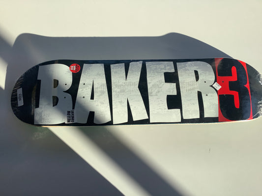 Baker 3 Deck Brand Logo Black/White