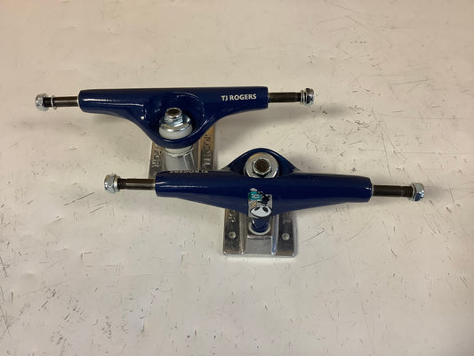 Tensor Trucks T.J. Roger’s 5.75 blue hangers silver forged baseplates