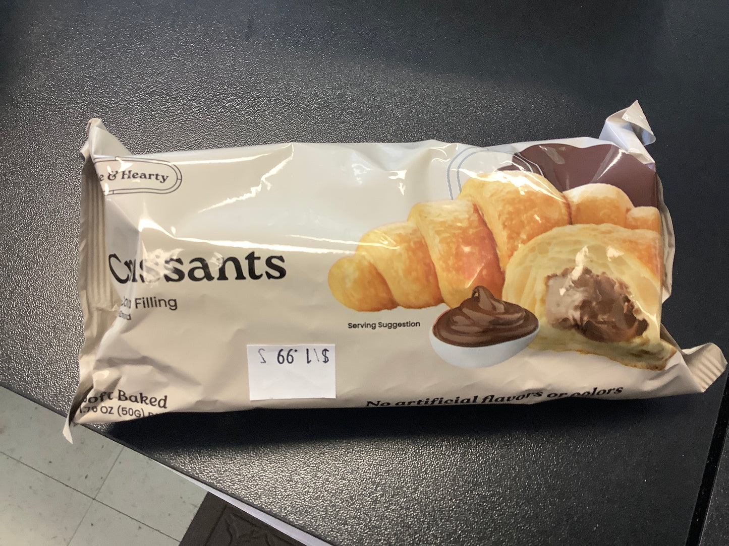 Croissant with cocoa filling