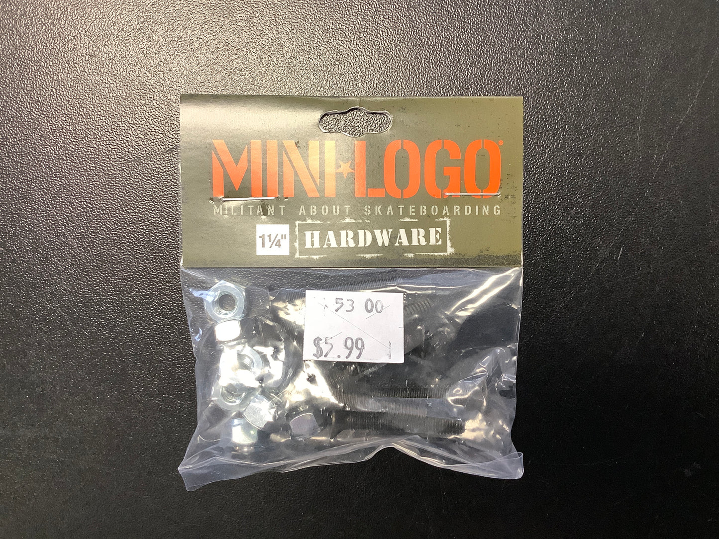 Mini logo 1 1/4 “ mounting hardware