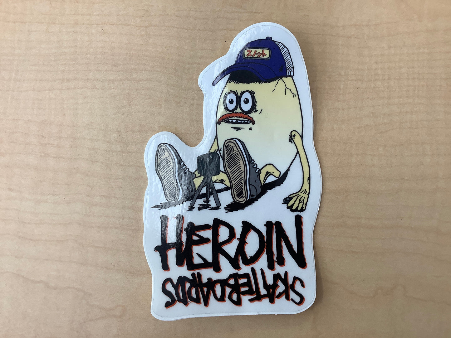 Heroin cameraman hat 6” x4 “ sticker