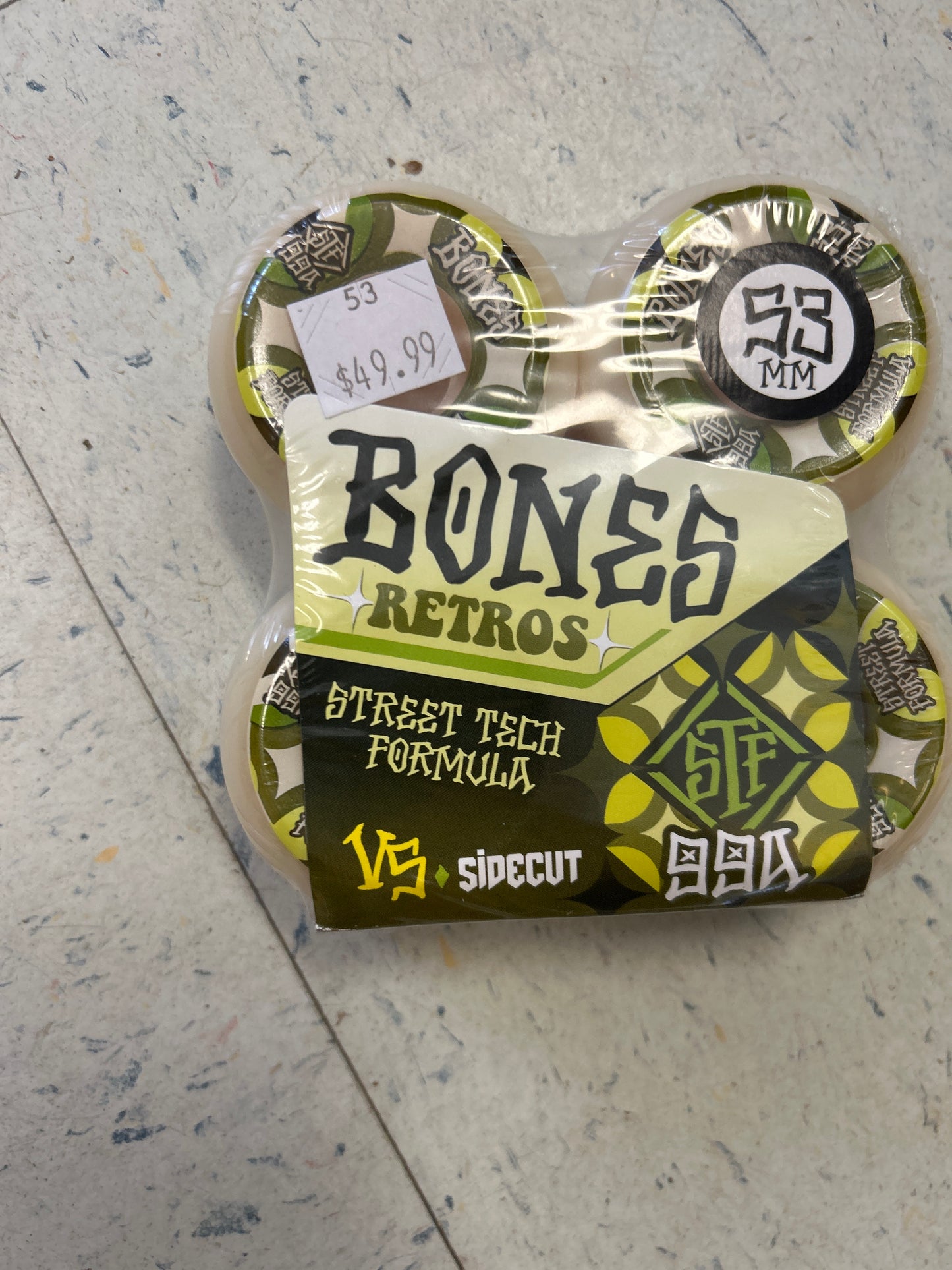Bones wheels 53mm 99a retros STF V5 Sidecut