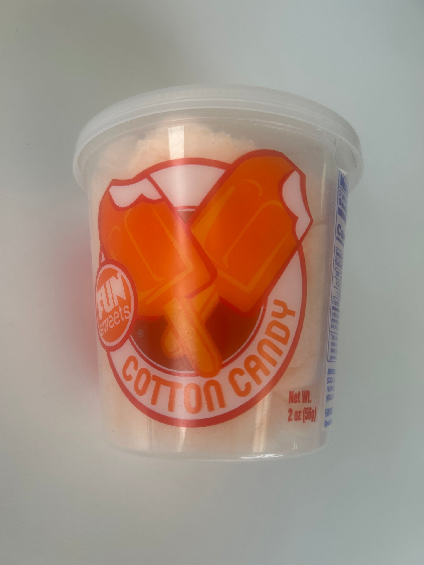 Fun Sweets Orange Cream Cotton Candy 2oz