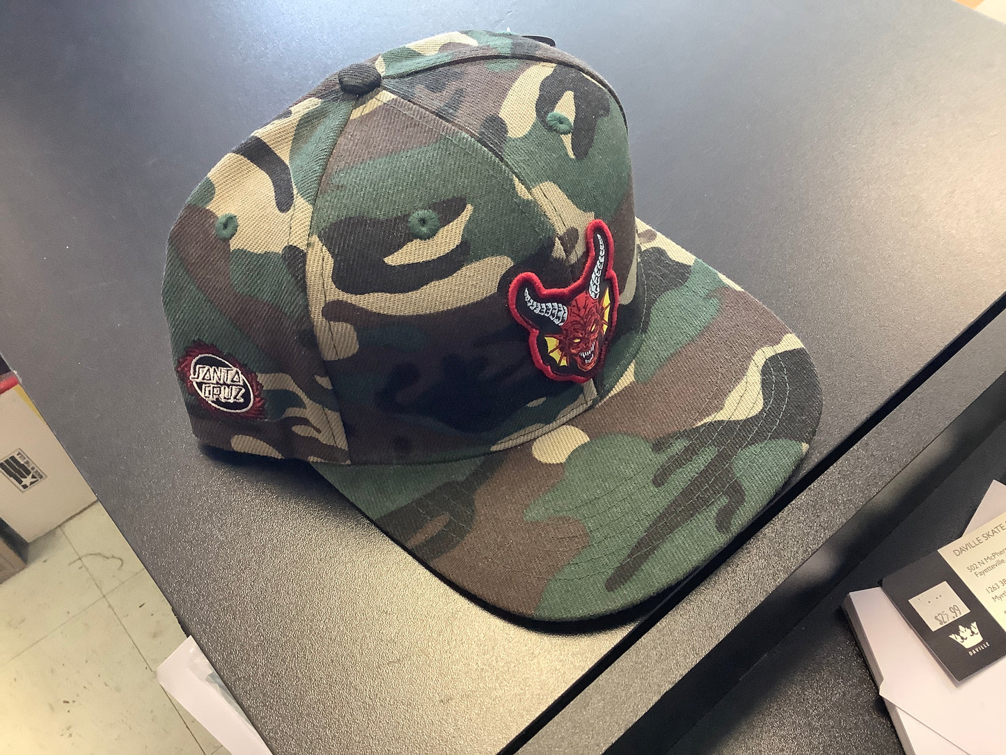 Santa Cruz Stranger Things camouflage SnapBack hat