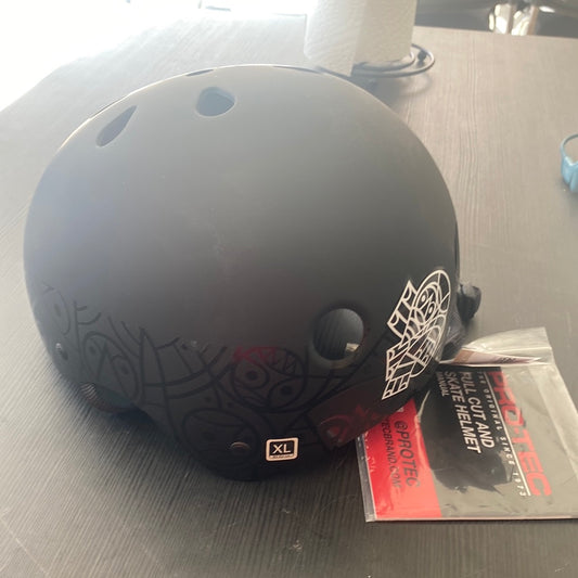 Protec Helmet size XL black w graphic