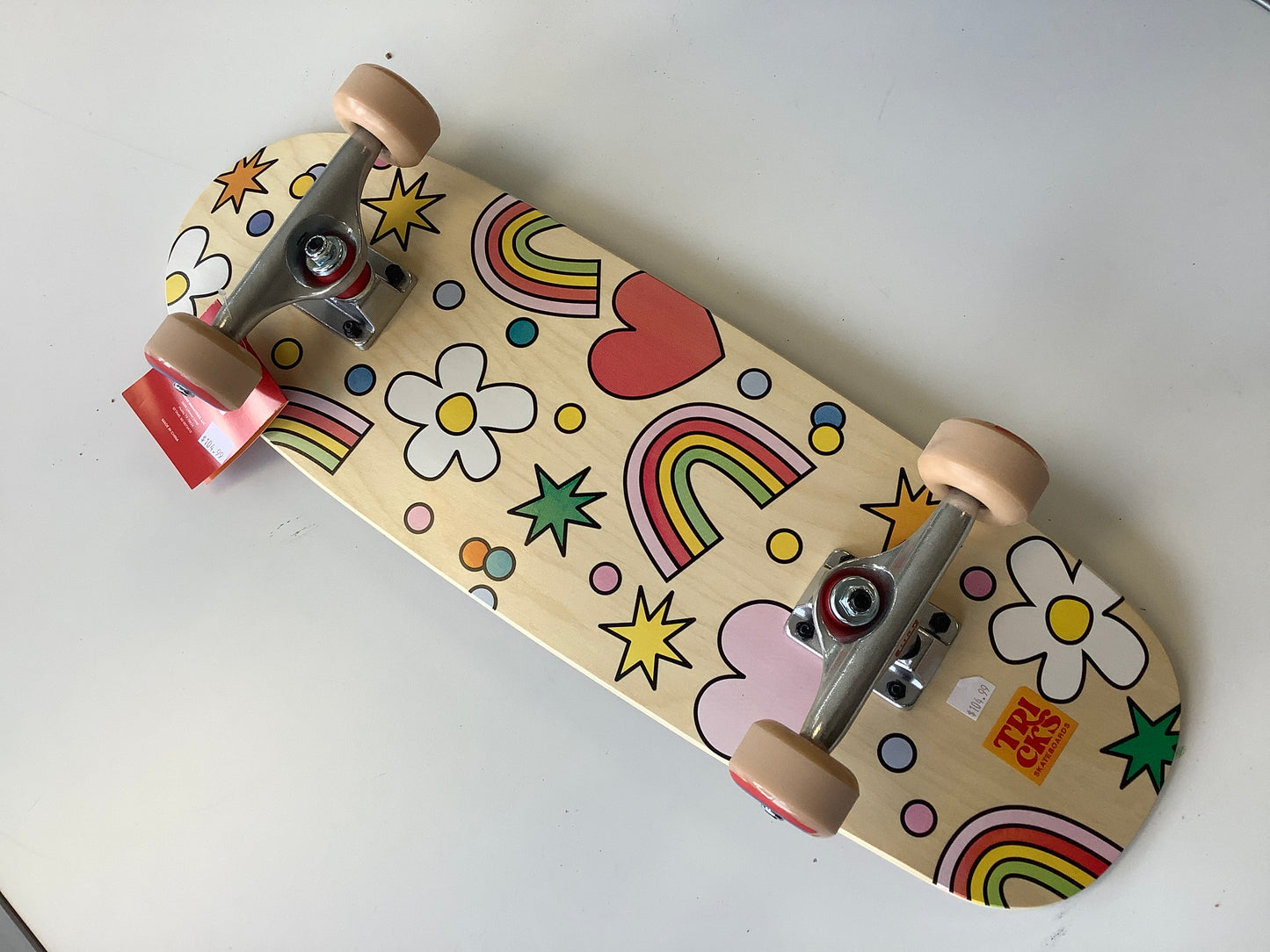 Tricks Complete Skateboard Soft Cork Top FUN 8.25” x 25.75”