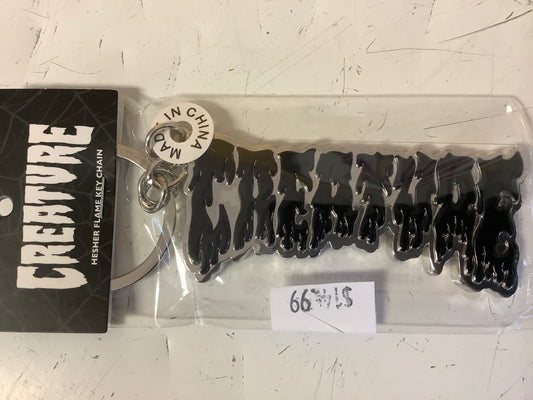 Creature keychain Hesher flame silver