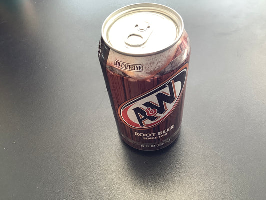 A&W Root beer can