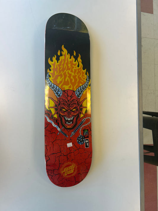 Santa Cruz X Stranger Things 8.25 deck Hellfire Club GLOW IN THE DARK