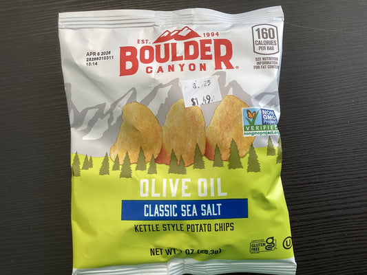 Boulder Canyon 1oz Olive Oil Classic Sea Salt Kettle Style Potato Chips