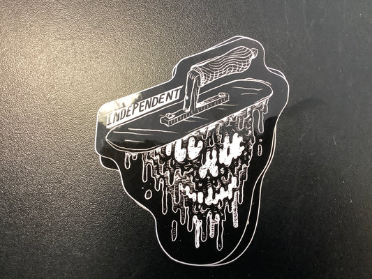 Independent truck company trowel and skull sticker