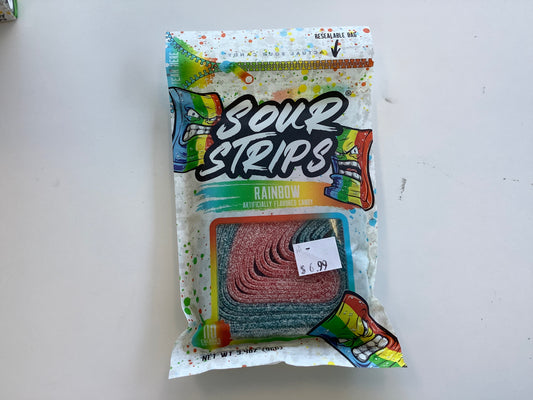 Sour Strips Rainbow Flavor 3.4oz