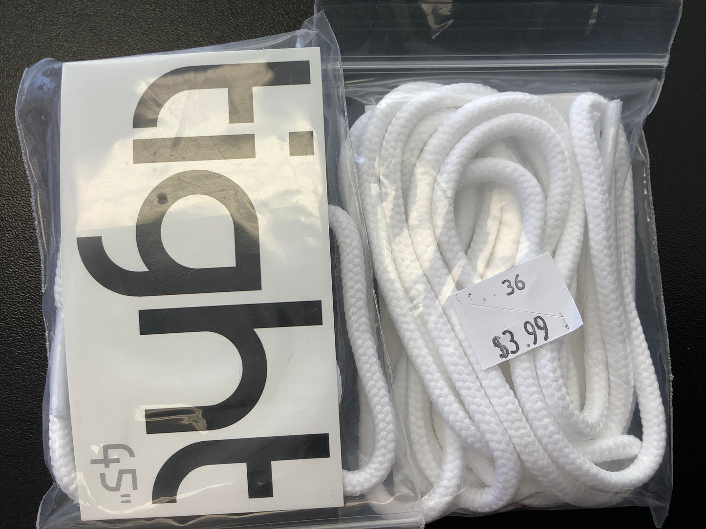 Tight 45” shoelaces white round