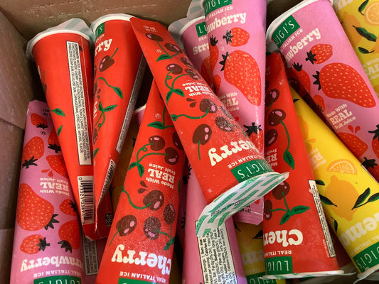 Luigi’s real Italian ice 3oz tube assorted flavors