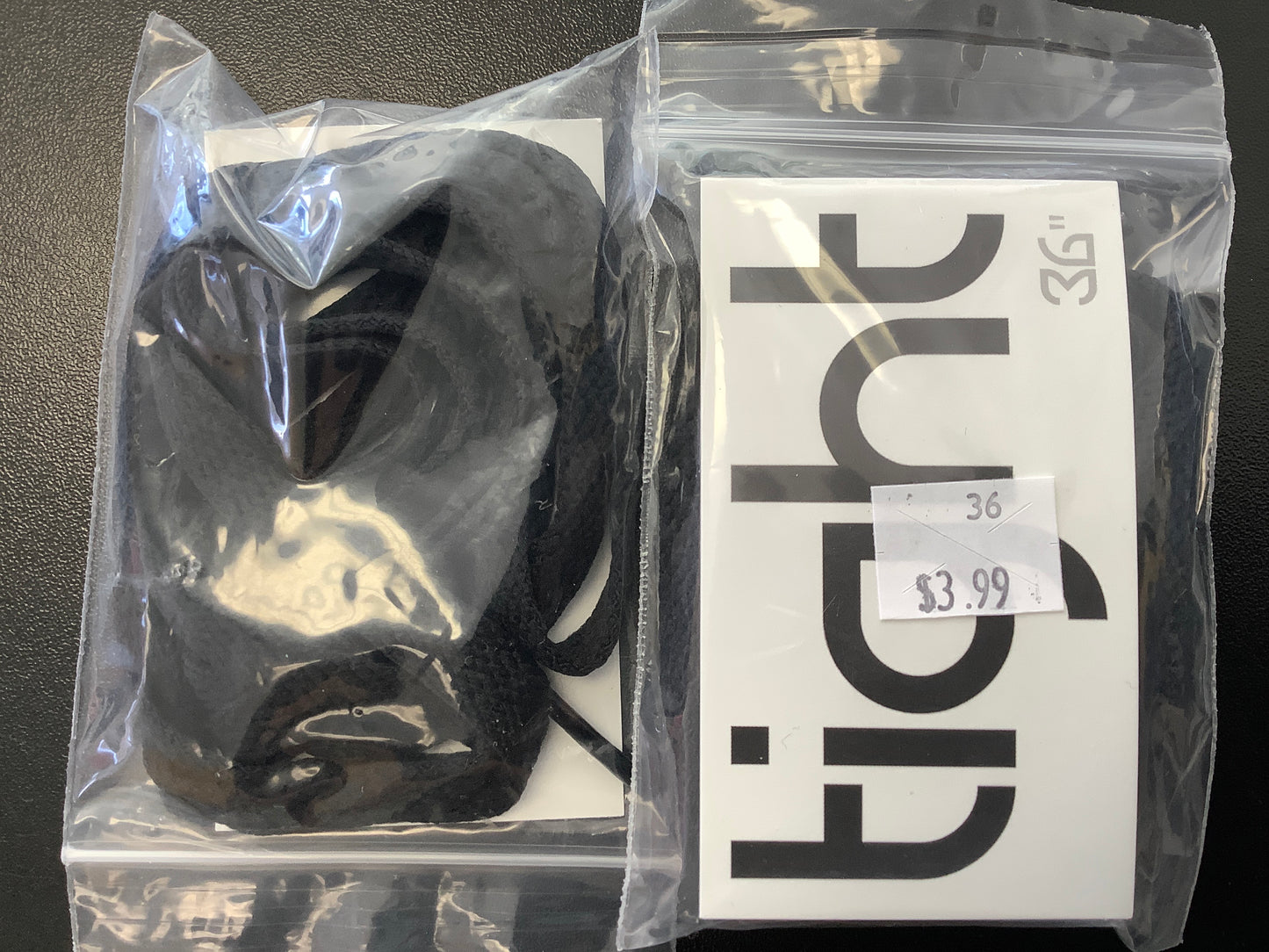 Tight 36” shoelaces flat black
