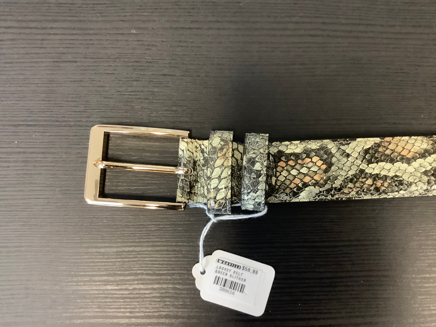 Loosey belt green slither