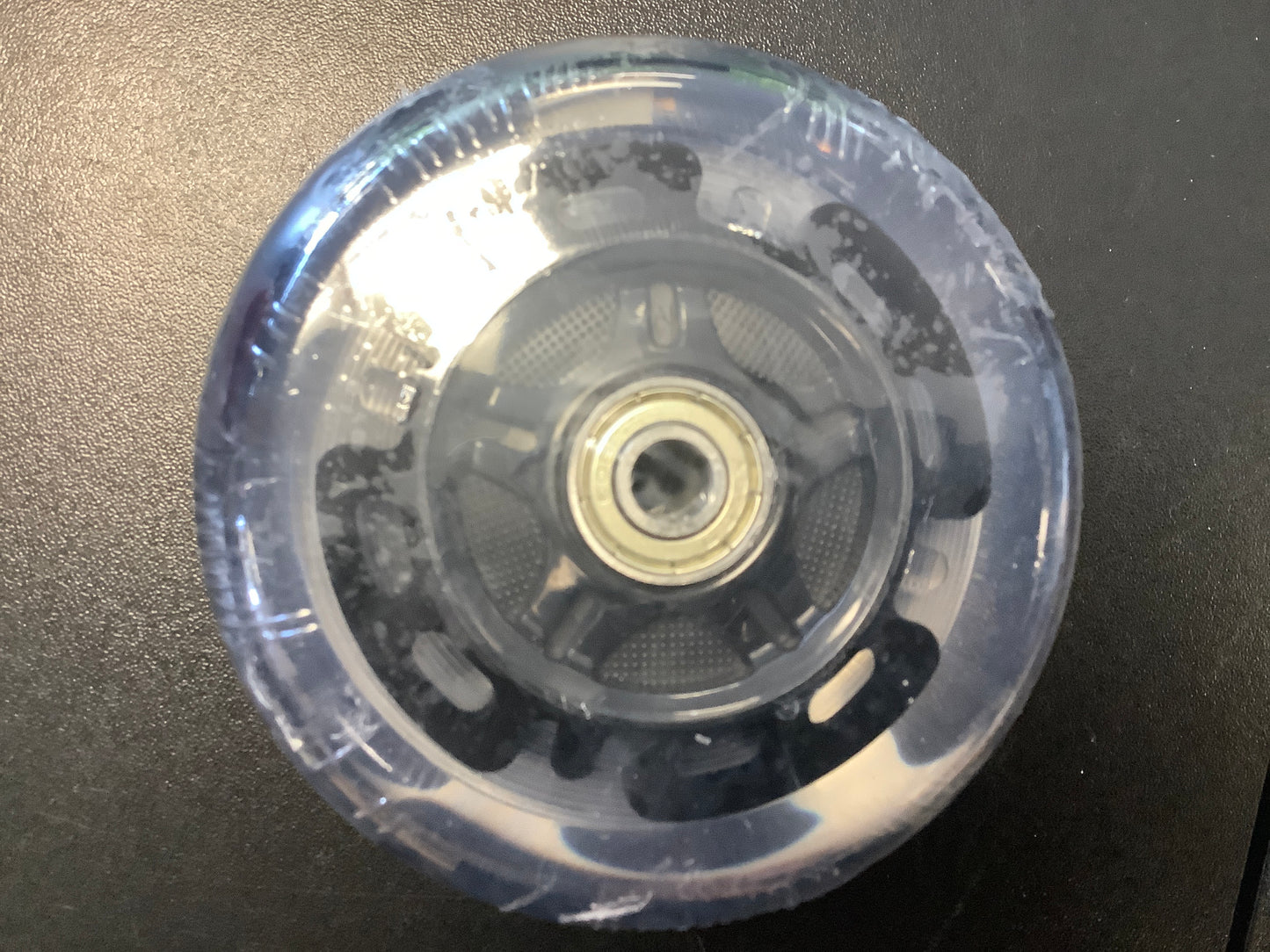 Scooter wheels clear light ups black hubs