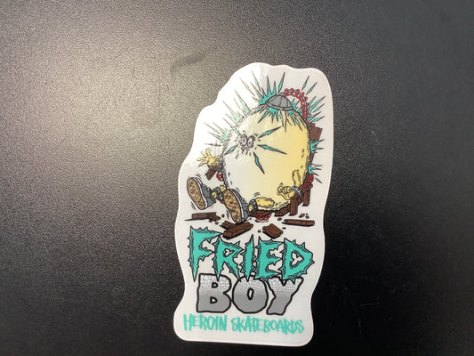 Heroin Fried boy 6” sticker