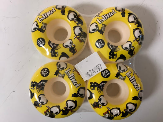 Blind wheels 51mm yellow grim reaper