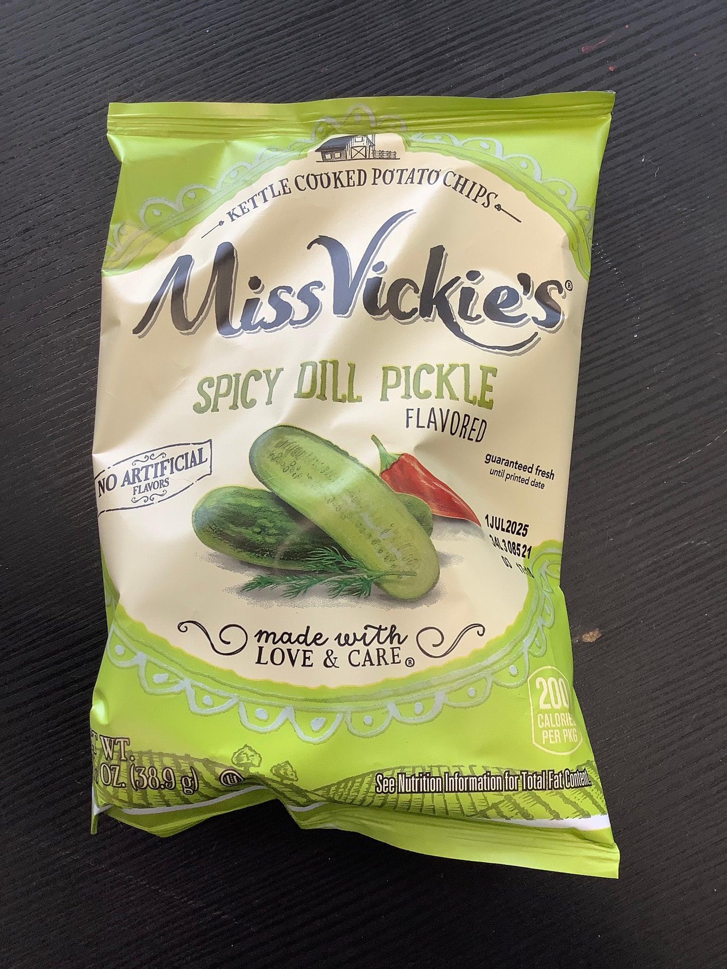 Miss Vickie’s Spicy Dill Pickle Chips 1 3/8oz