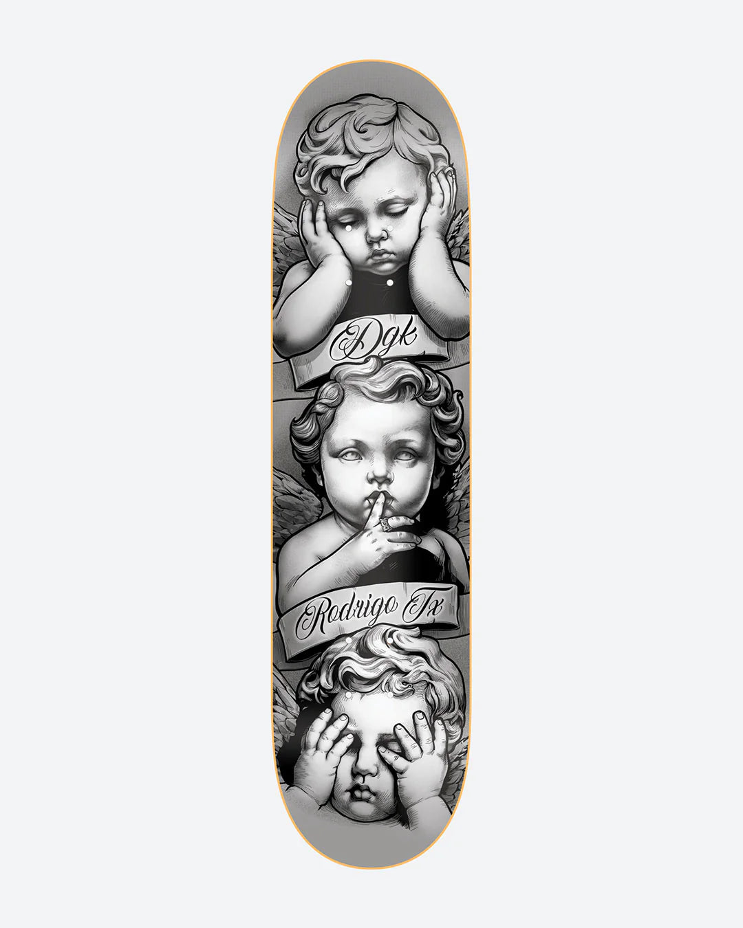 DGK PRO Skateboard Deck 8.25” Shhhh TX White