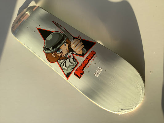 Hookups 8.5” skateboard deck Clock Work Orange
