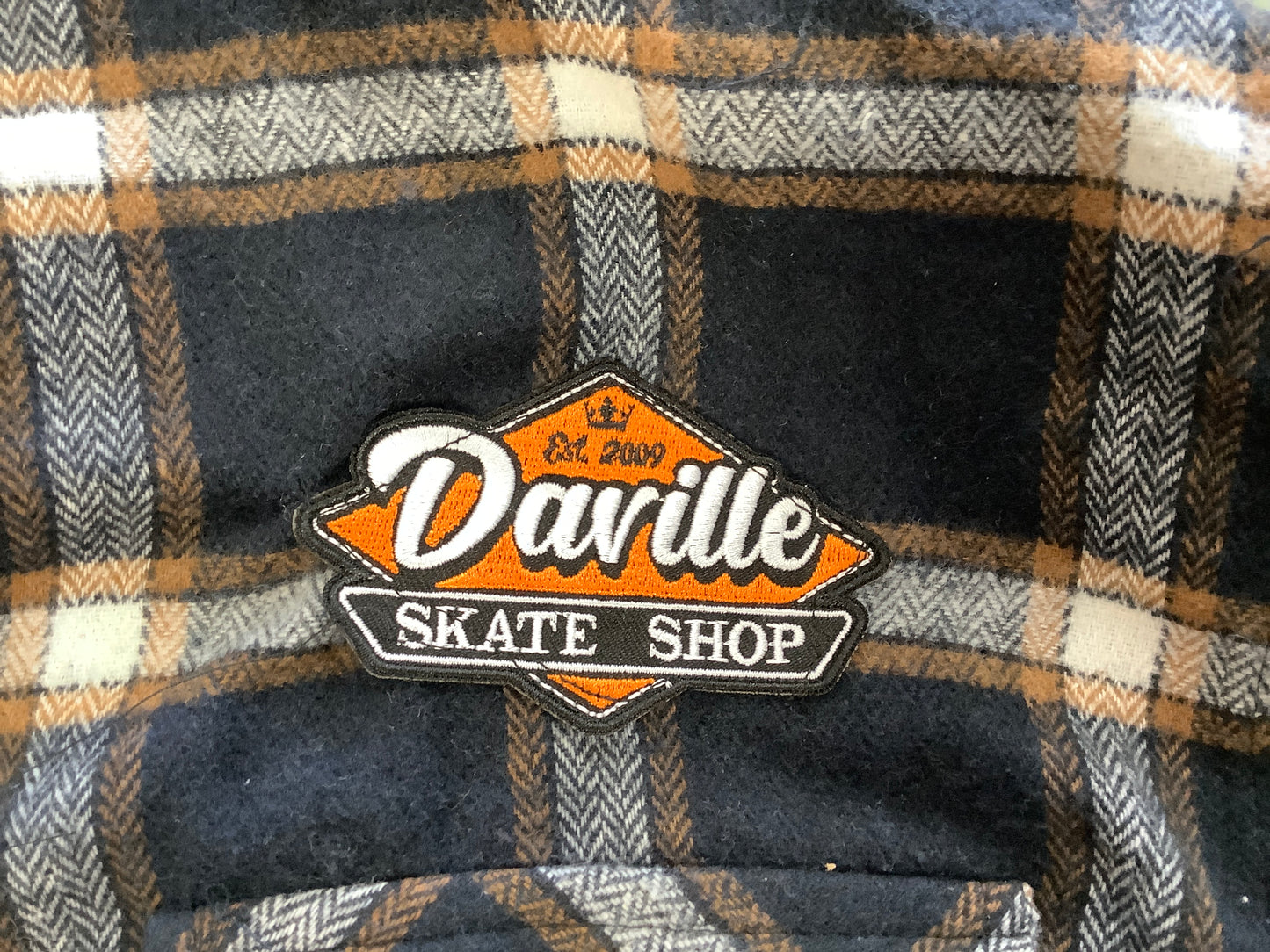 Daville Hooded Flannel shirt Navy xl