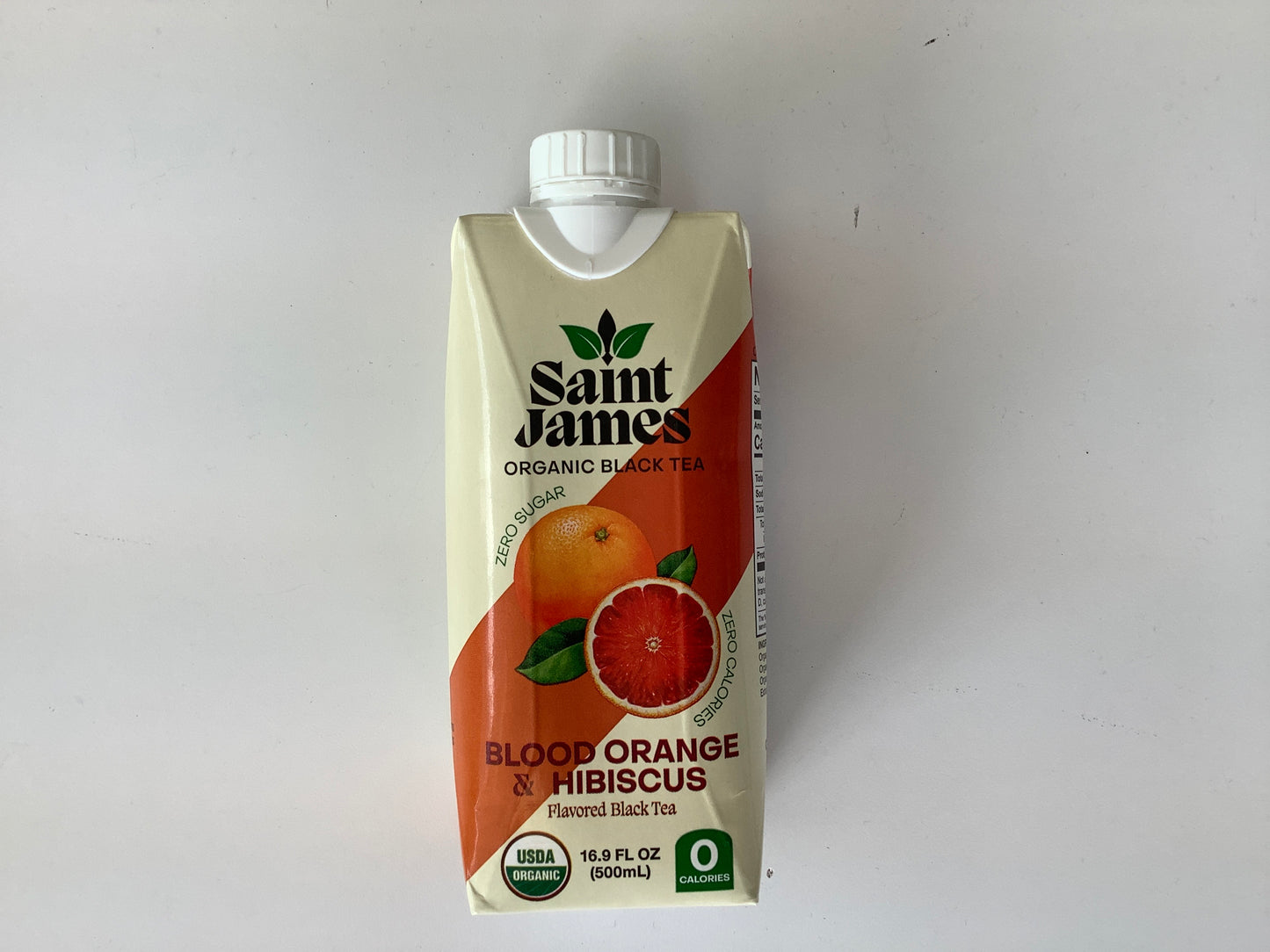 Saint James Organic Black Tea BLOOD ORANGE & HIBISCUS 16.9oz