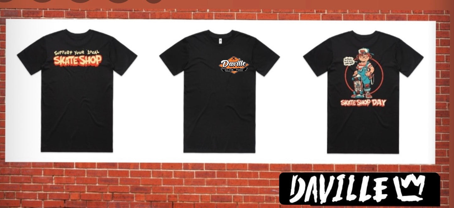 Daville X SSD 2026 tshirt Baby Blain Skate Shop Day