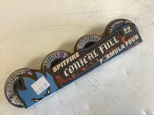Spitfire Wheels F4 Conical Full Black 54 mm 99a Duro