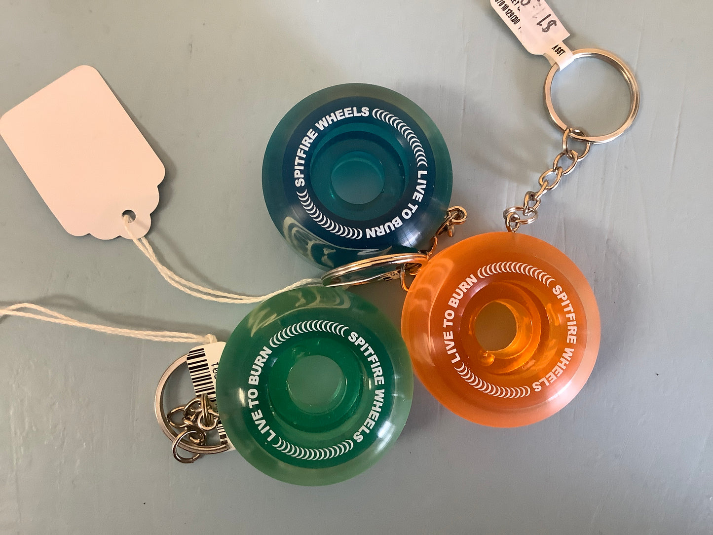Spitfire Wheels sapphires keychain