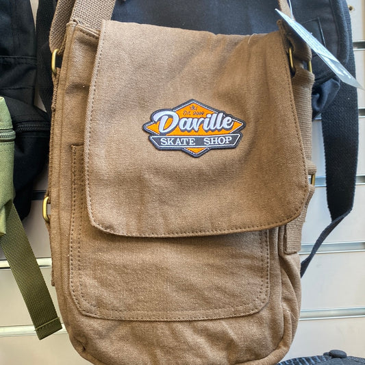 Daville Skate Shop Sling Shoulder Bag Brown