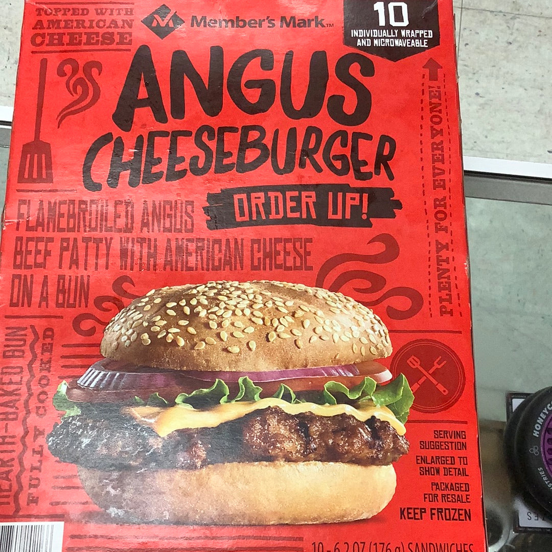 Members Mark cheeseburger angus burger