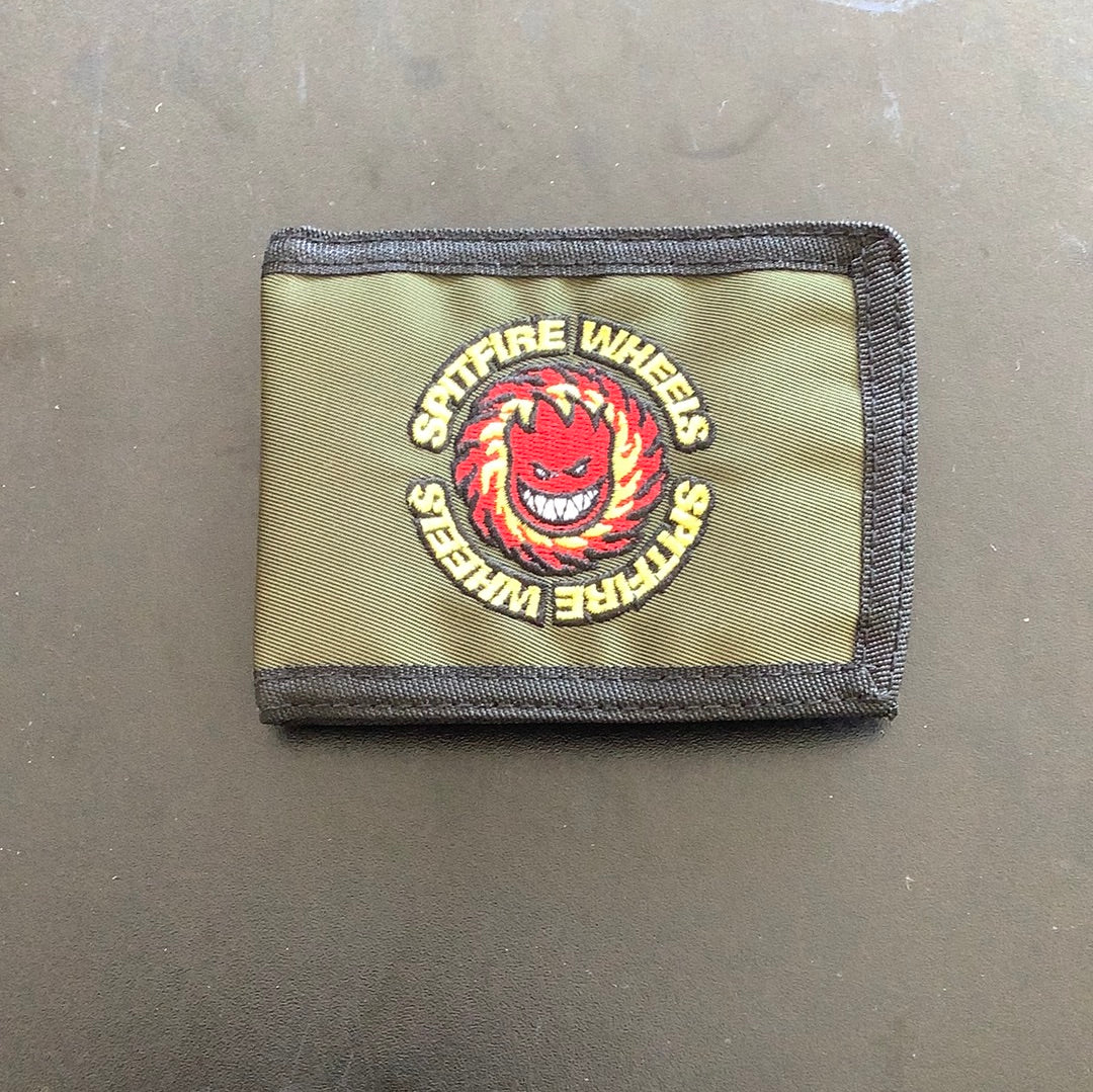 Spitfire Wallet Green with Red Logo