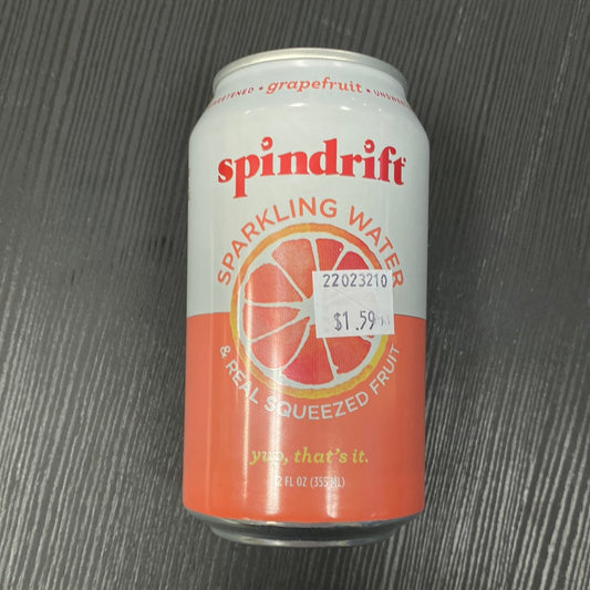 Spindrift sparkling water grapefruit 12oz can