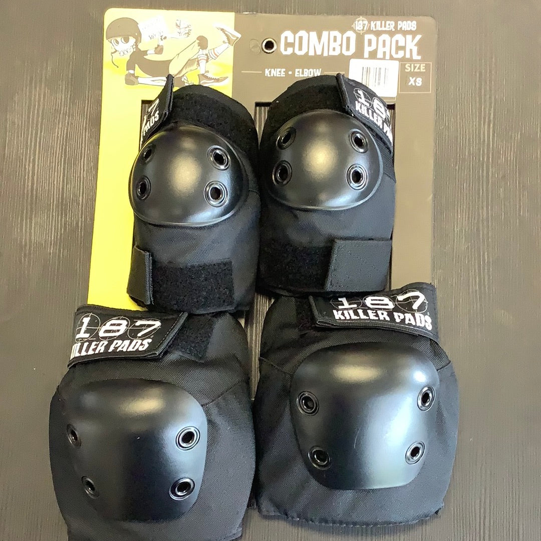 187 Killer Pads Combo Pack XS black
