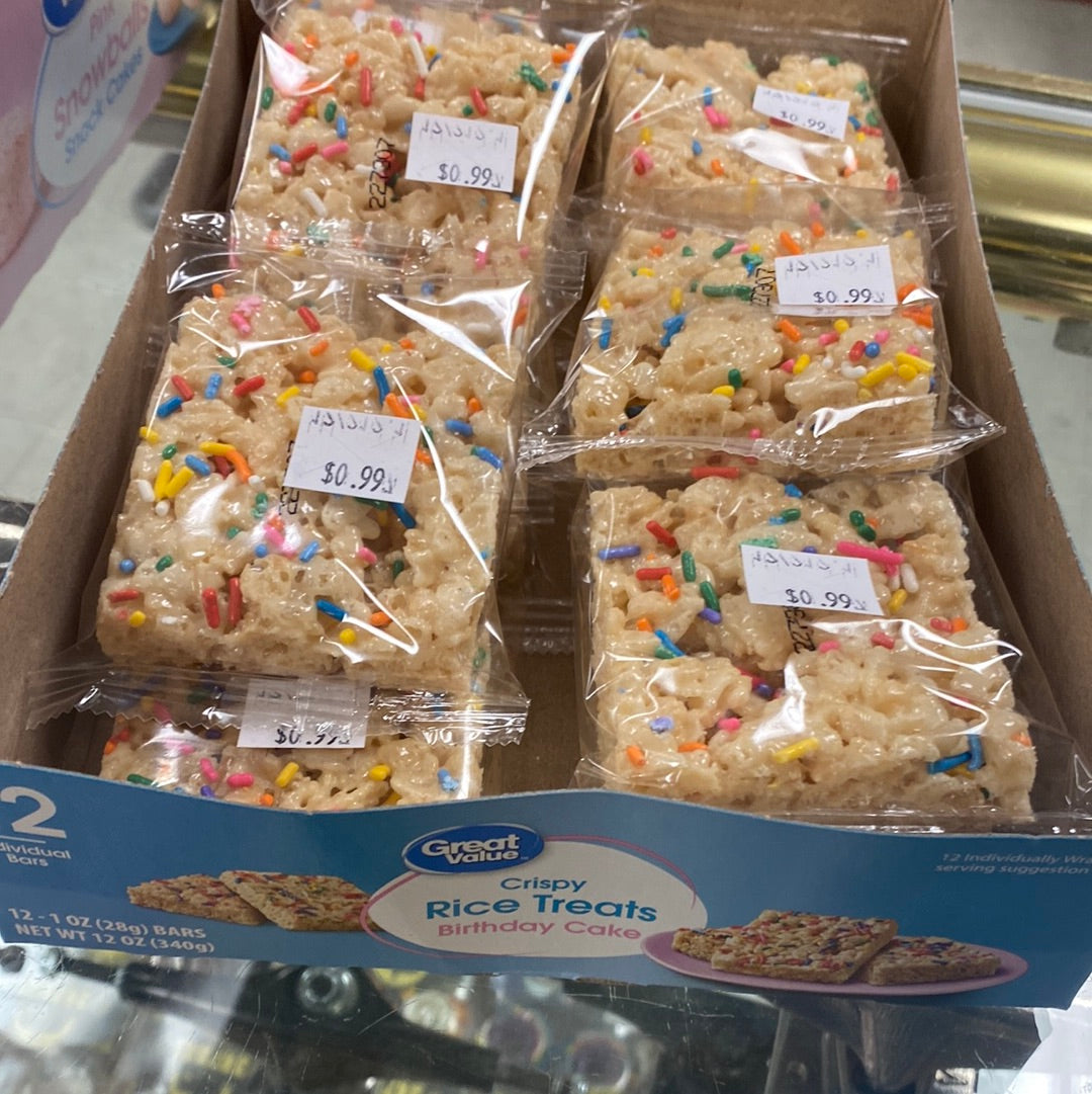 Crispy Rice Treats Birthday Cake