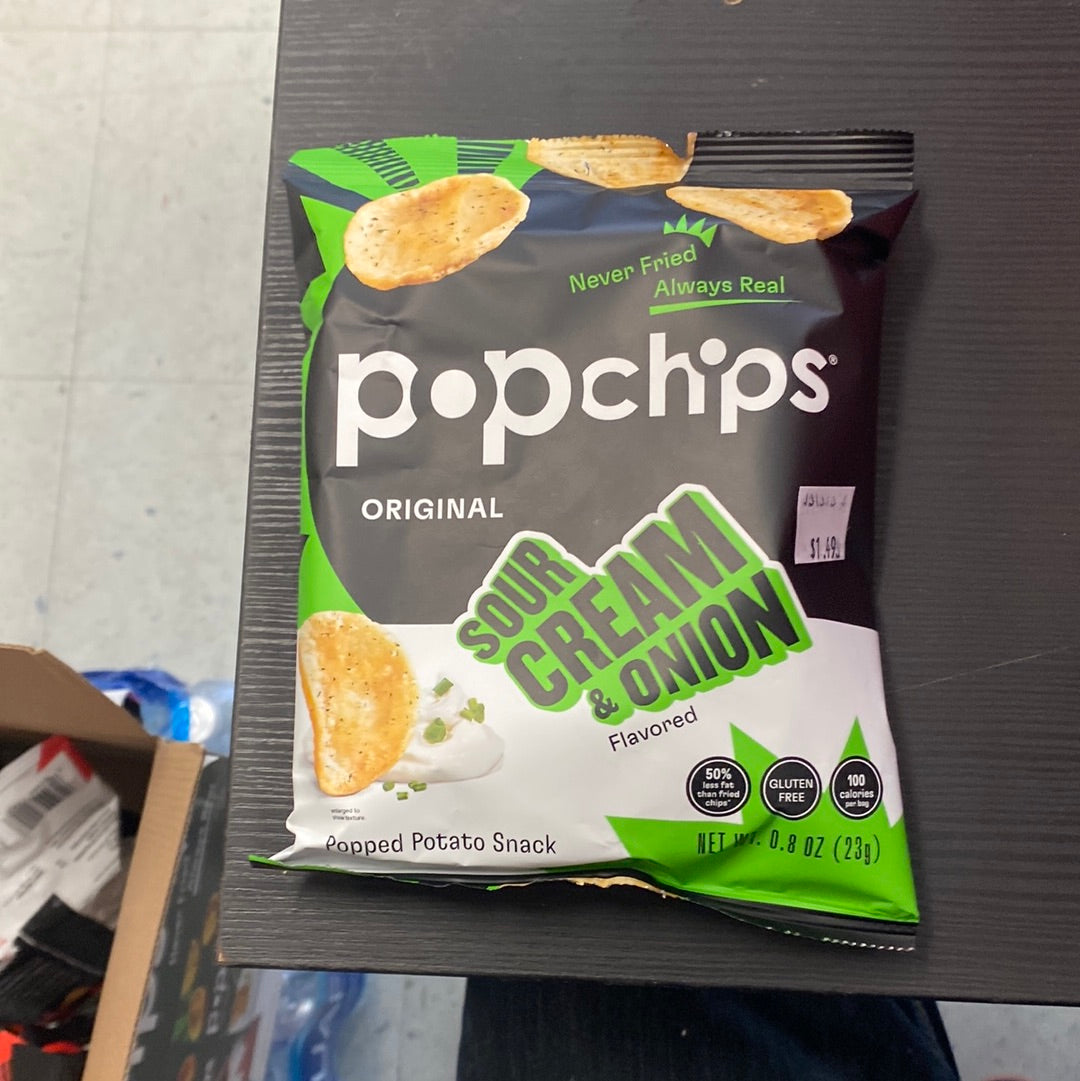 Pop Chips Sour Cream & Onion 0.8oz