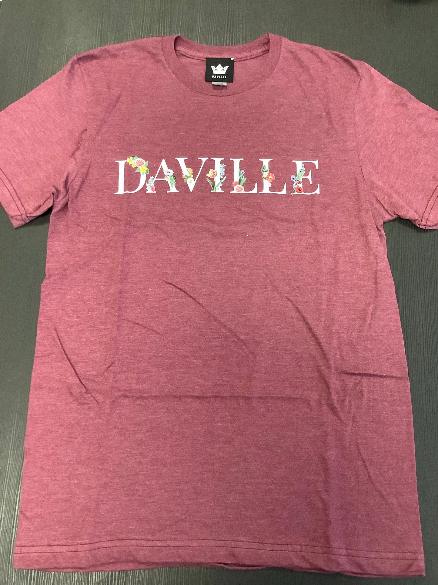 Daville tee flowers red M