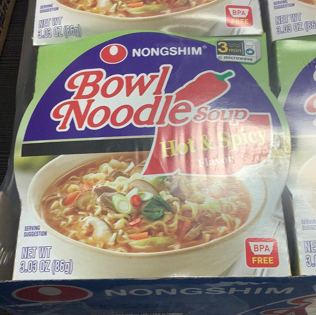 Nongshim Bowl Noodle Hot & Spicy