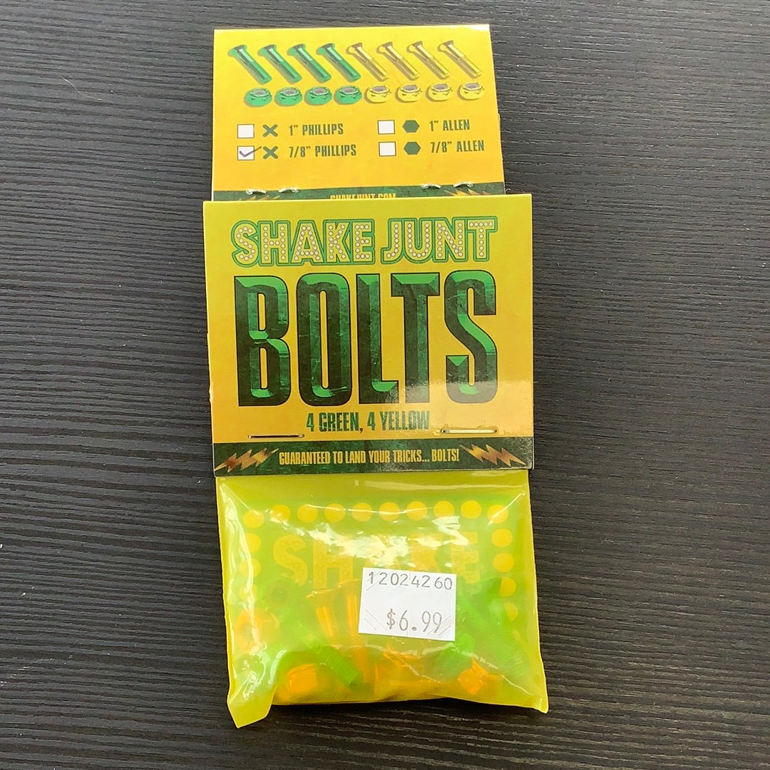 Shake Junt hardware 7/8” 4 green 4 yellow