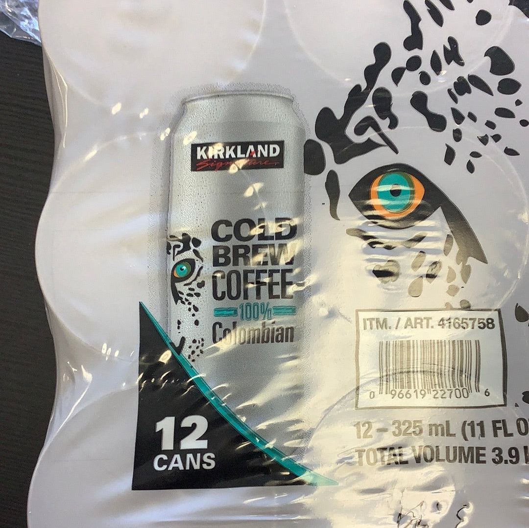 Kirkland Cold Brew Coffee 100% Colombian 11oz