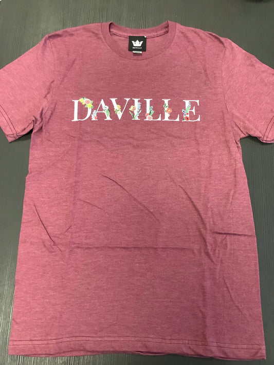 Daville tee flowers red XL