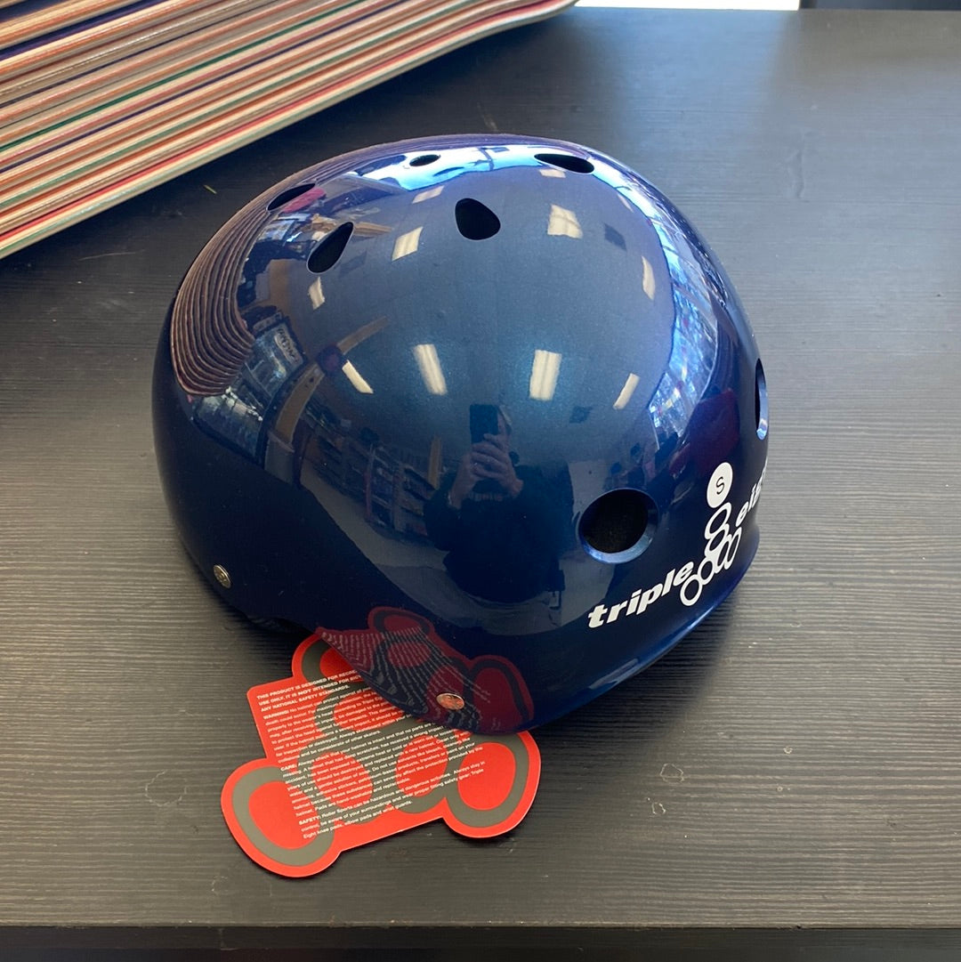 Triple eight helmet small gloss navy standard liner navy