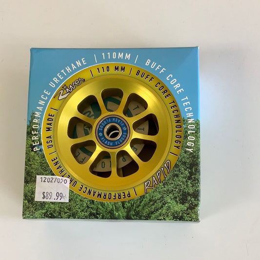 River Scooter Wheel Sunrise Rapids 110mm Yellow on Yellow