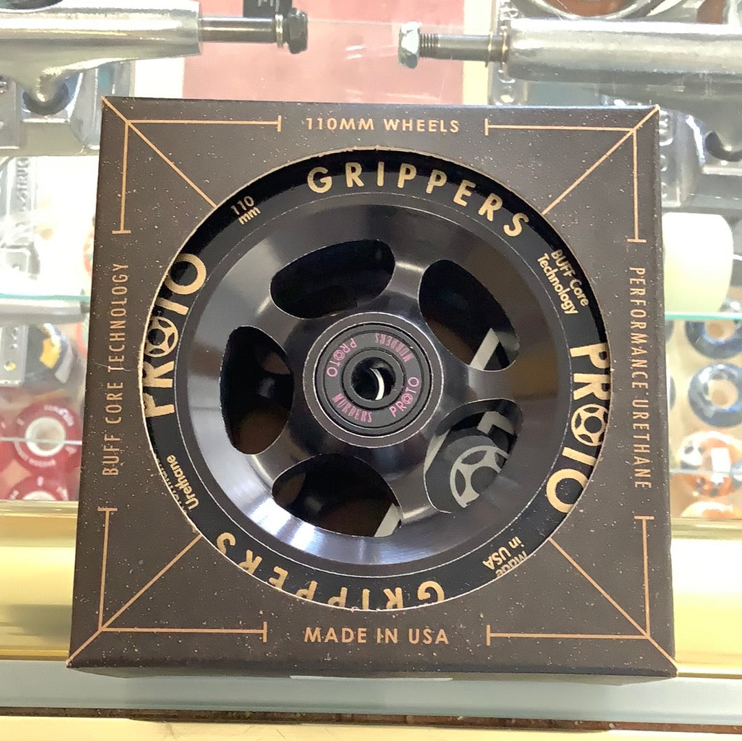 Proto Classic Grippers Wheels 110mm Black on Black