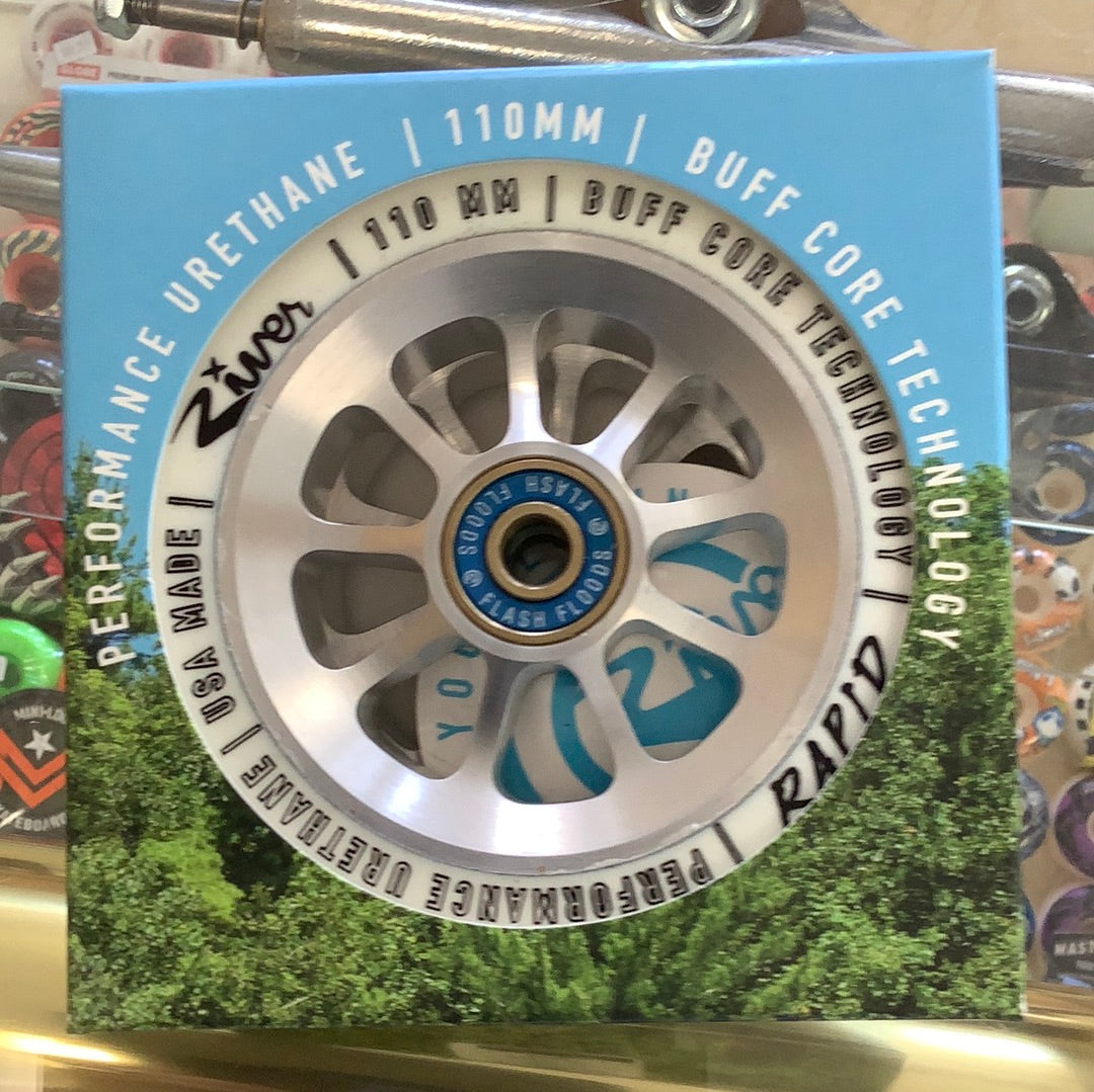 River Wheels 110mm Blizzard Rapids White on Raw