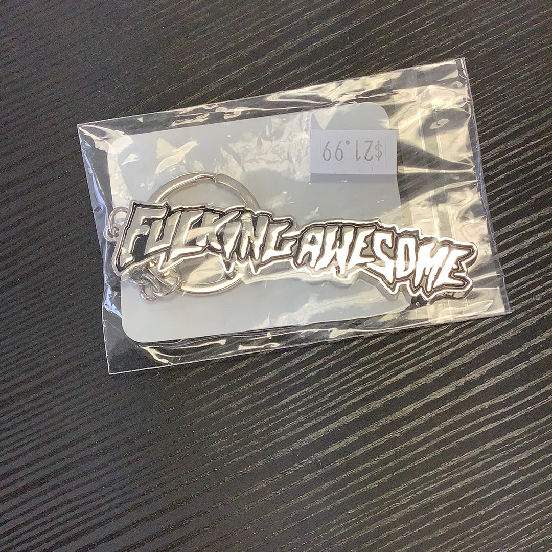 FA keychain studded stamp chain